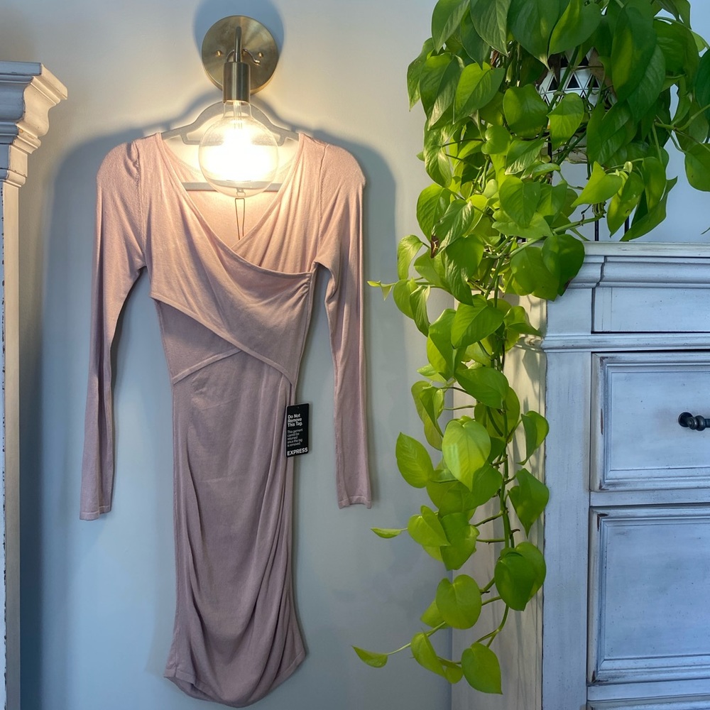 Light pink Express dress.